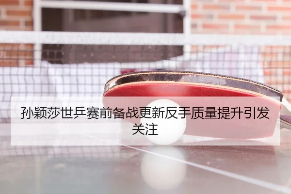 孙颖莎世乒赛前备战更新反手质量提升引发关注